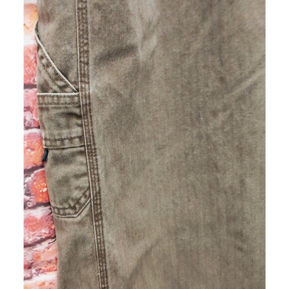 Old Navy Carpenter Jeans Mens 31x30 Brown Denim Relaxed Fit Workwear Pinstriped - Picture 9 of 11